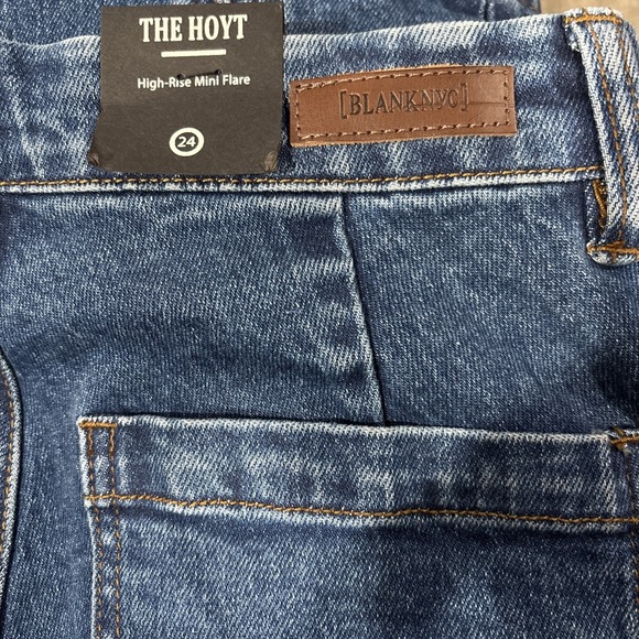 Blue Denim Cargo Flare Pants - Women - Picture 8 of 13